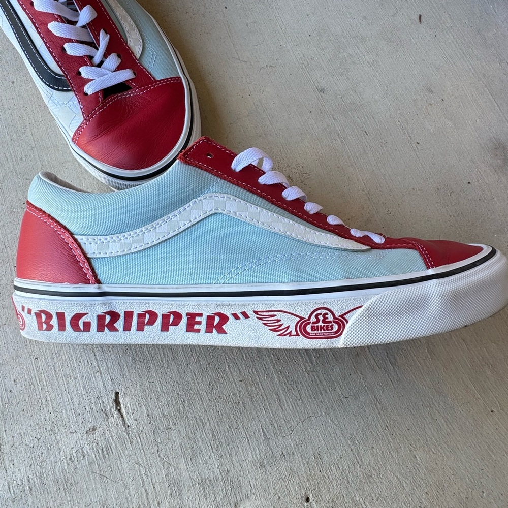 Retro Vans Old Skool Checkerboard Off The Wall Shoes Mens Big Ripper Collab Bike